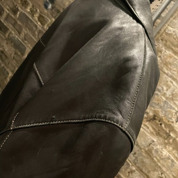 Andrew Marc Dark Brown Leather Jacket Men’s Size L (Good Condition) - Picture 10 of 15